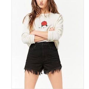 Forever 21 Frayed Denim Shorts